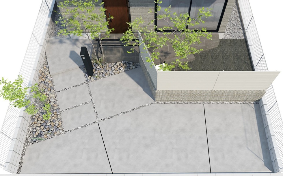 外構にこだわった家